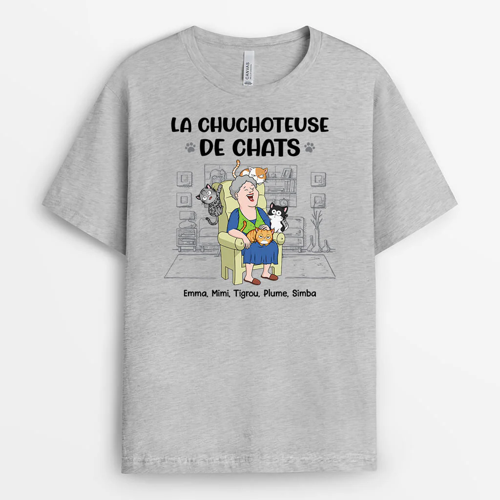Tee Shirt Personnalisé Avec Chat - Le Chuchoteur De Chats - Image 2