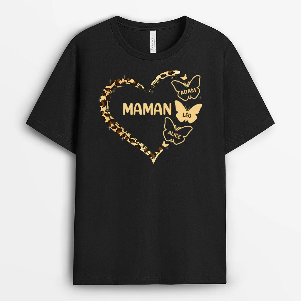 T Shirt Personnalisé Mamie - Le Cœur de Mamie - Image 2