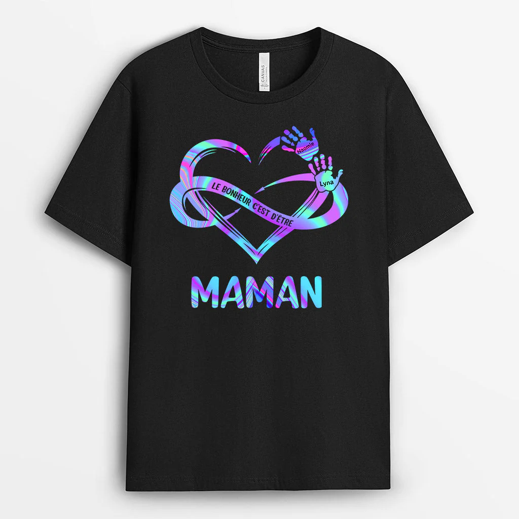 Tee Shirt Mamie Personnalisé - Le Bonheur C'est d'Être Mamie - Image 2