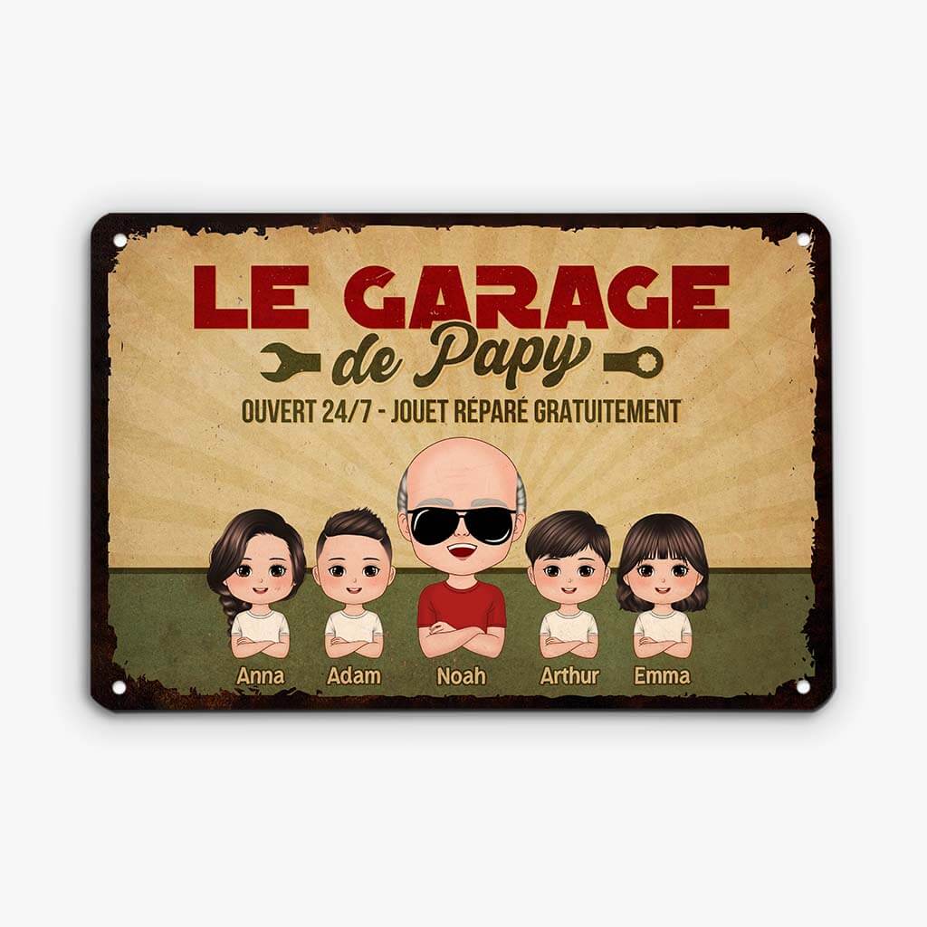 Plaque Garage Personnalisée | Le Garage De Papy