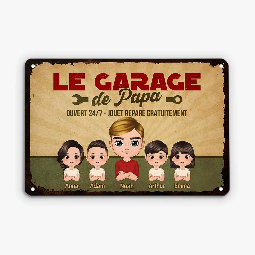 Plaque Garage Personnalisée | Le Garage De Papy - Image 2