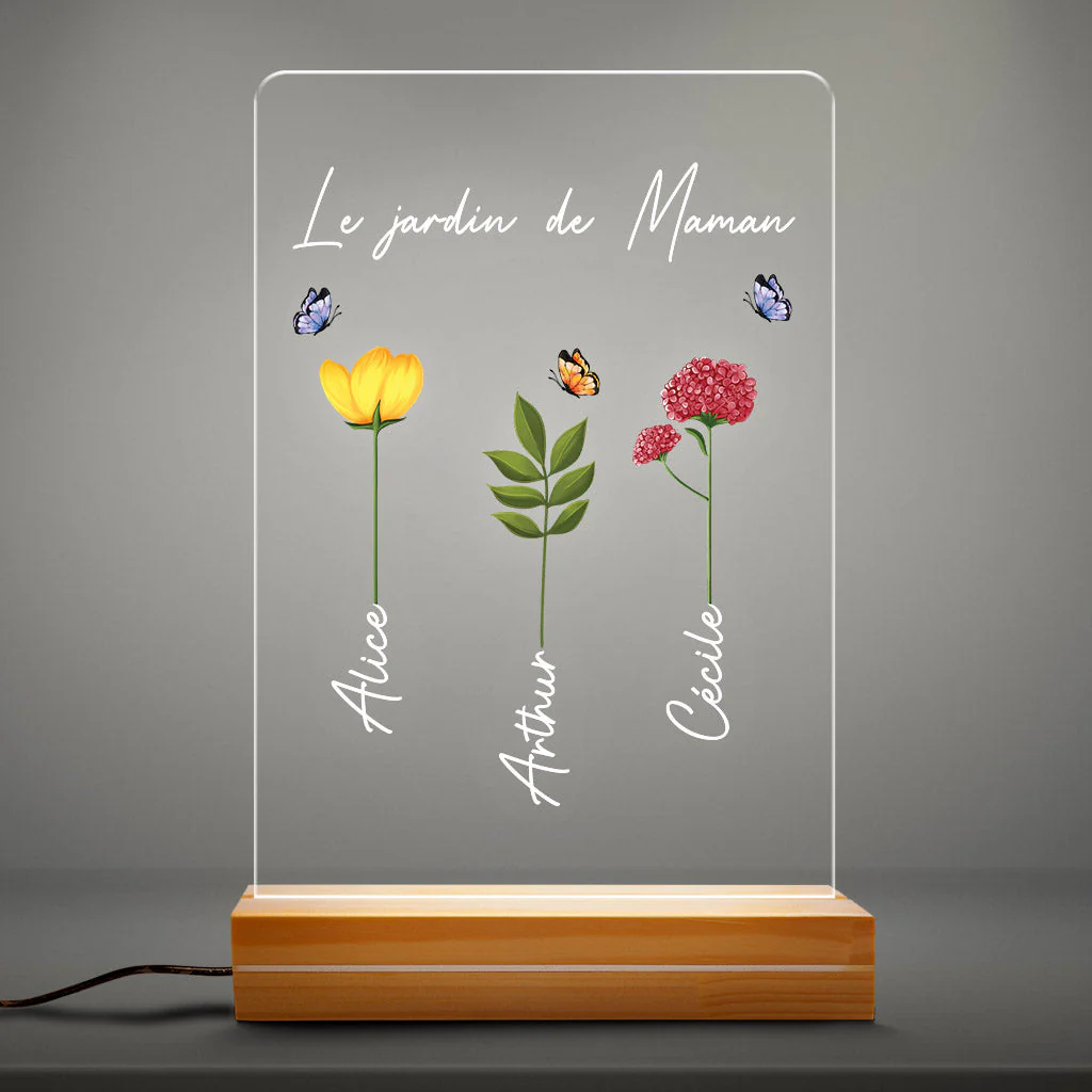 Veilleuse LED Personnalisé - Le Jardin de Mamie Maman - Image 3