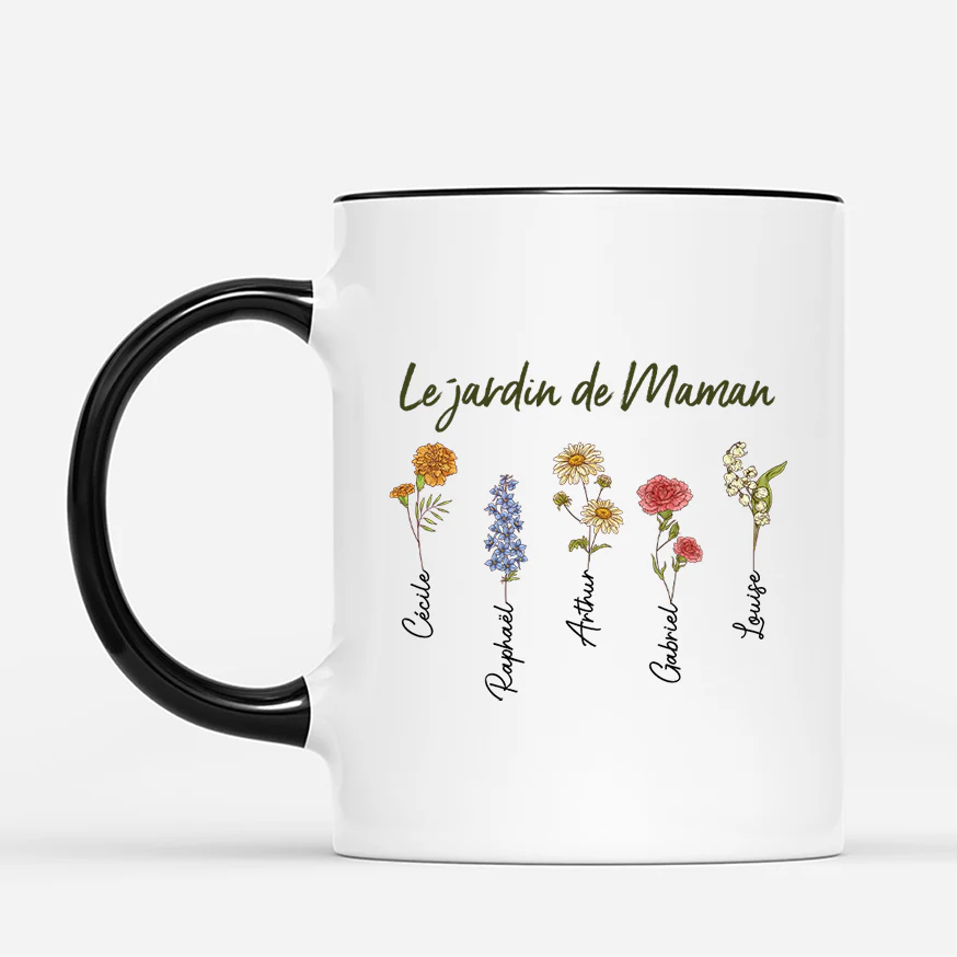 Tasse Personnalisée Mamie - Le Jardin De Mamie Retro - Image 2