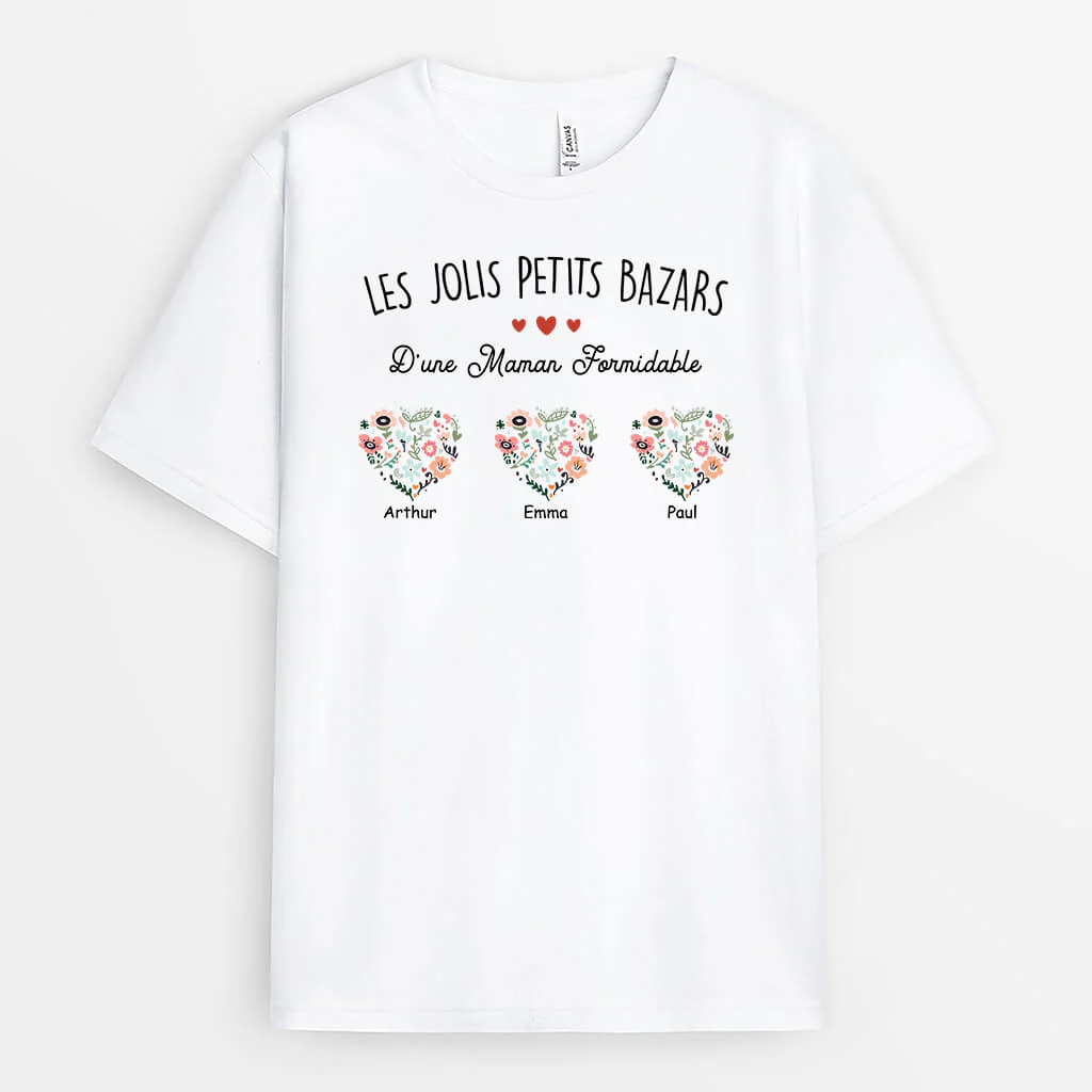 Tee Shirt Personnalisé Pour Maman - Le Joli Petit Bazar d'Une Maman Formidable