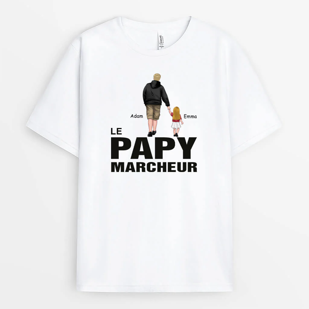 Le Papa Marcheur - T-shirt Personnalisé Pour Papa