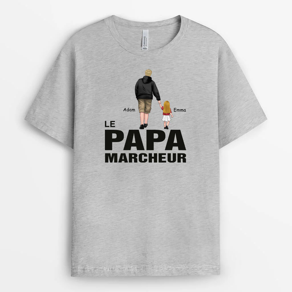 Le Papa Marcheur - T-shirt Personnalisé Pour Papa - Image 2