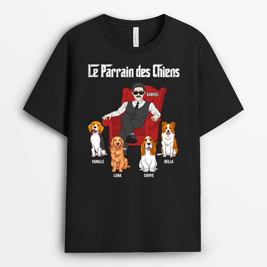 Tee Shirt pour Chien Personnalisé - Le Parrain Des Chiens