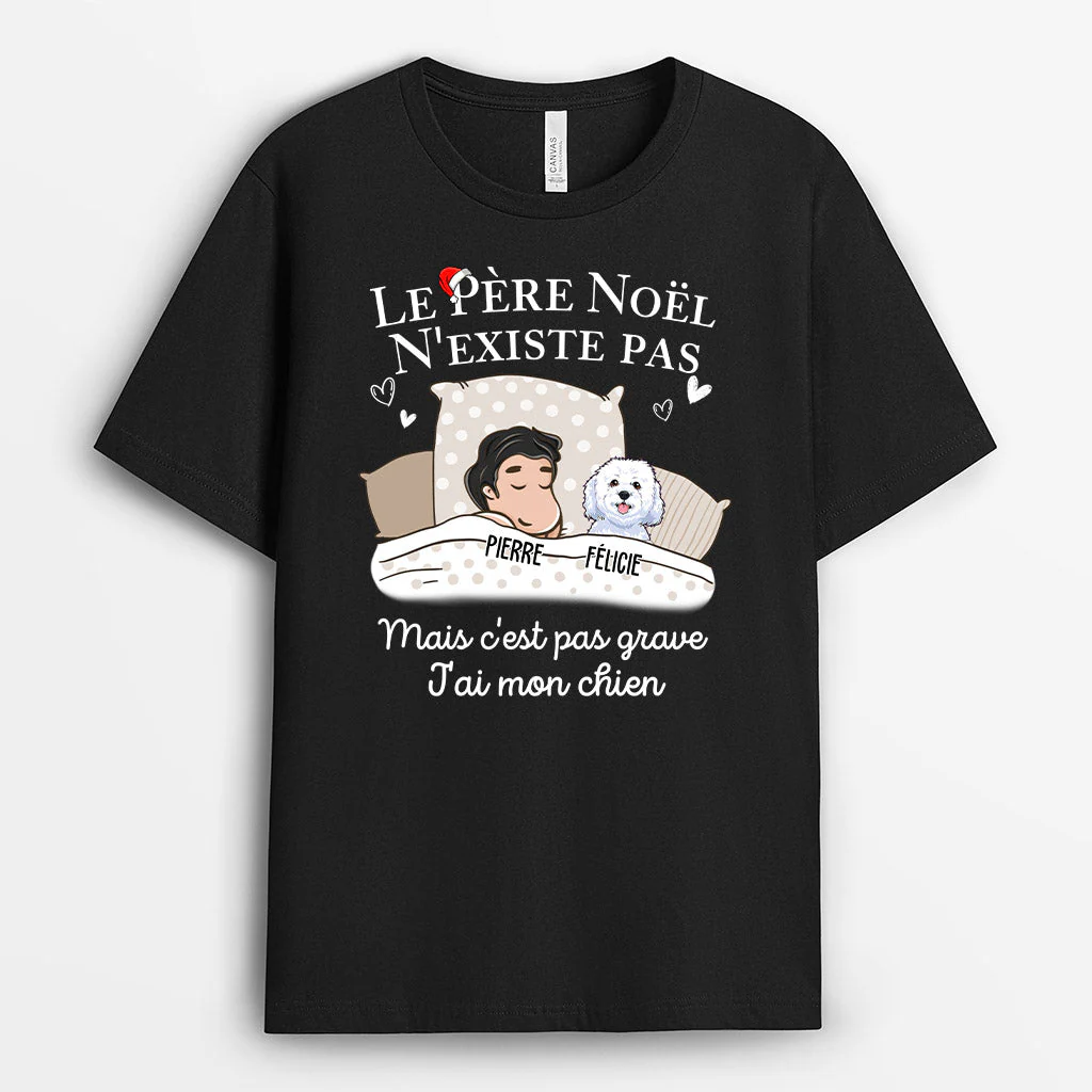 T-shirt Le Père Noël N'Existe Pas - Cadeau Noël Personnalisé
