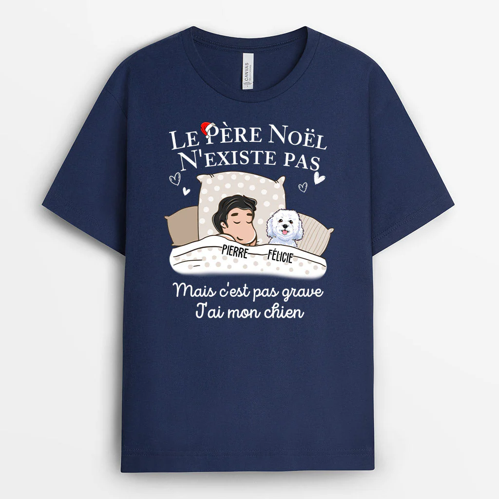 T-shirt Le Père Noël N'Existe Pas - Cadeau Noël Personnalisé - Image 2