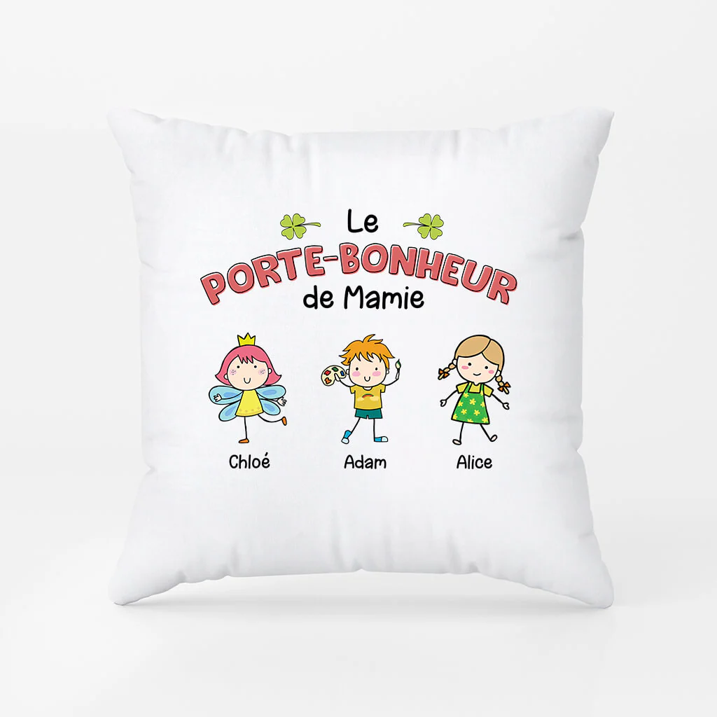 Coussin Mamie Personnalisé - Le Porte-Bonheur De Mamie