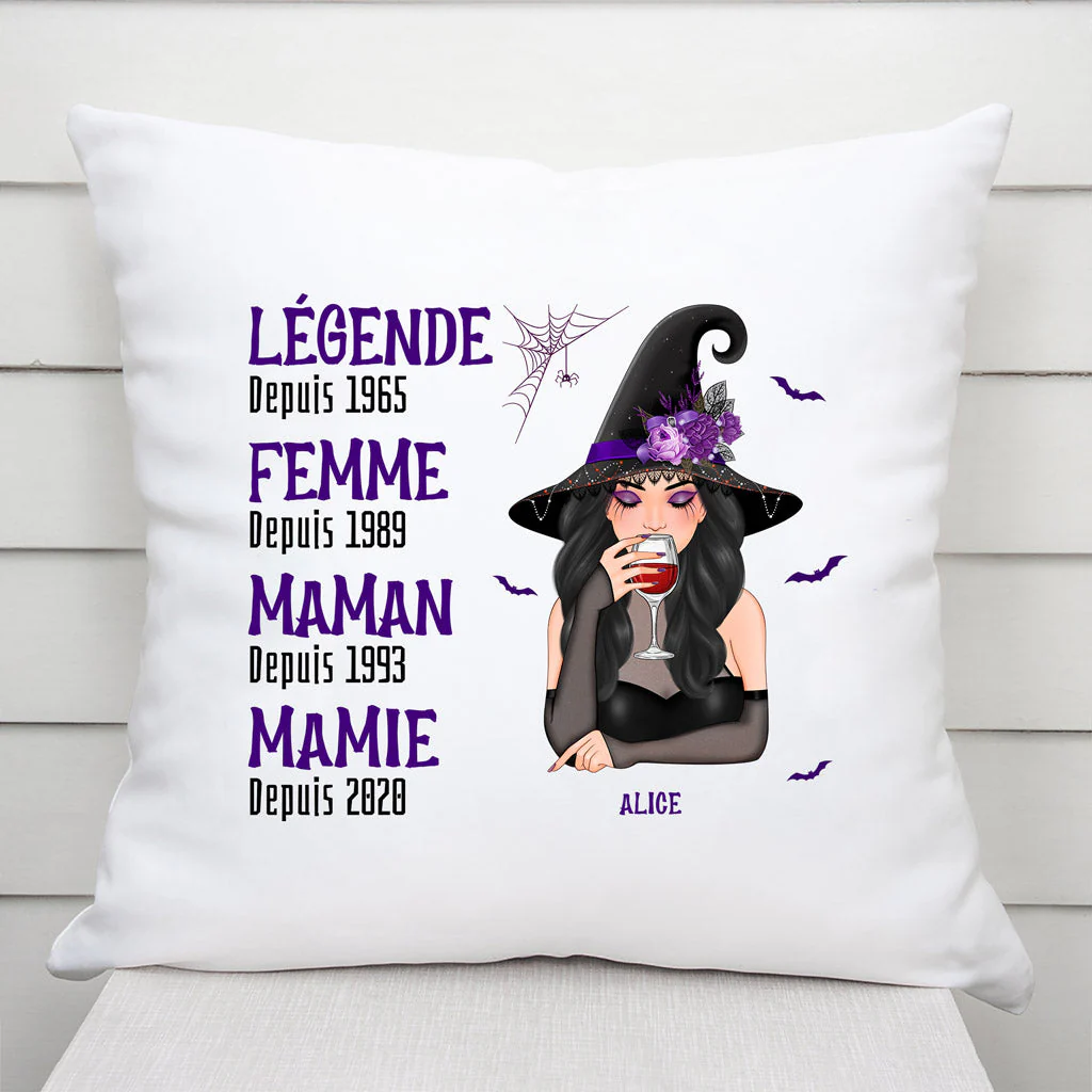Coussin Personnalisé Mamie -  Légende Femme Mamie Maman