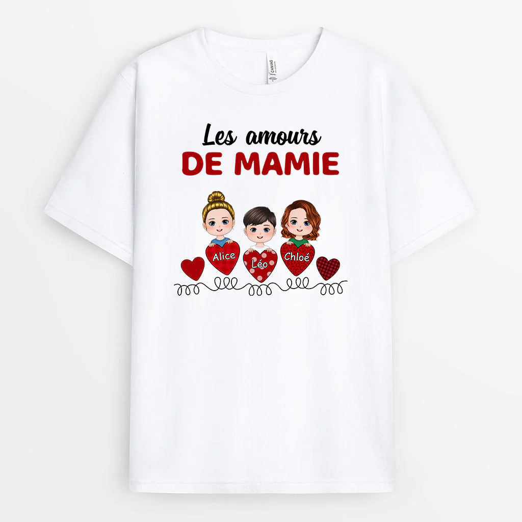 Tee Shirt Personnalisé Mamie - Les Amours de Mamie