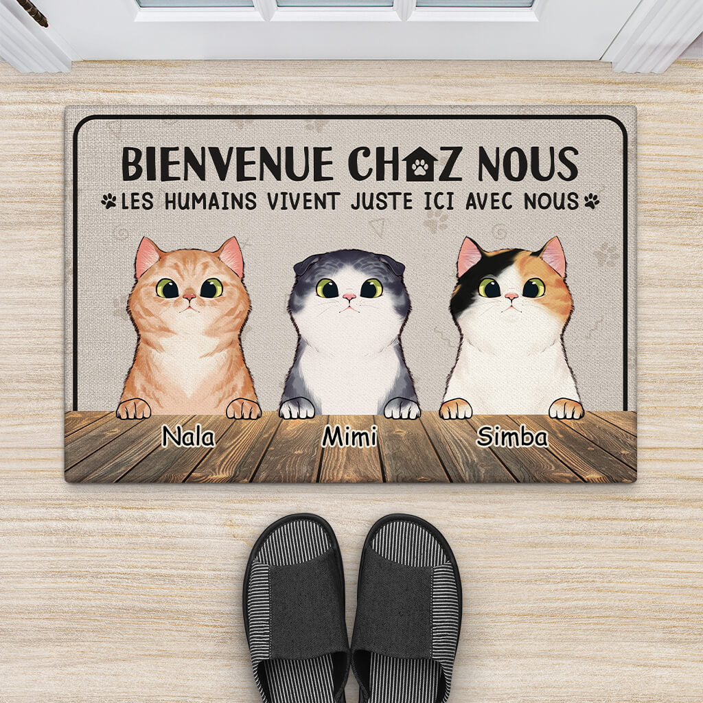 Paillasson Chat Personnalisé - Bienvenue Chez Nous - Chat Classique - Image 2