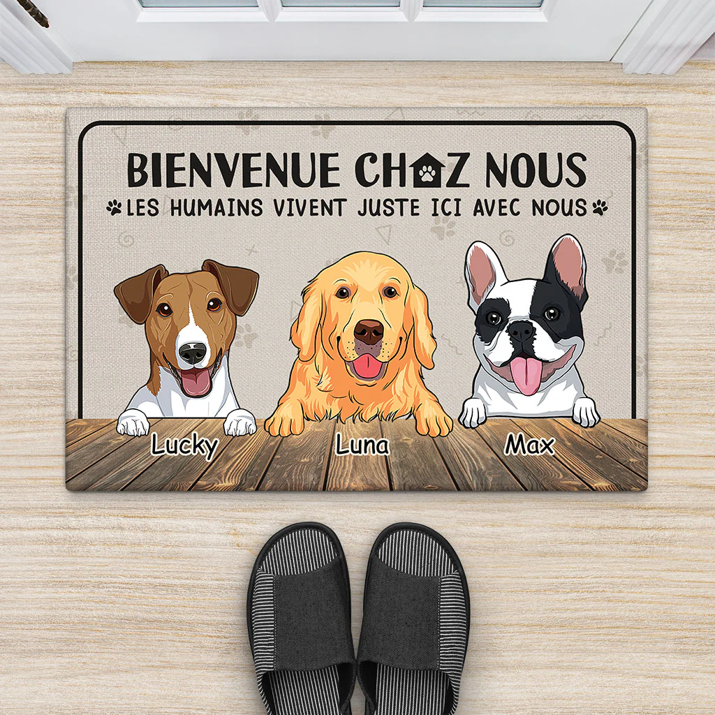 Tapis Chien Personnalisé - Bienvenue Chez Nous - Image 2