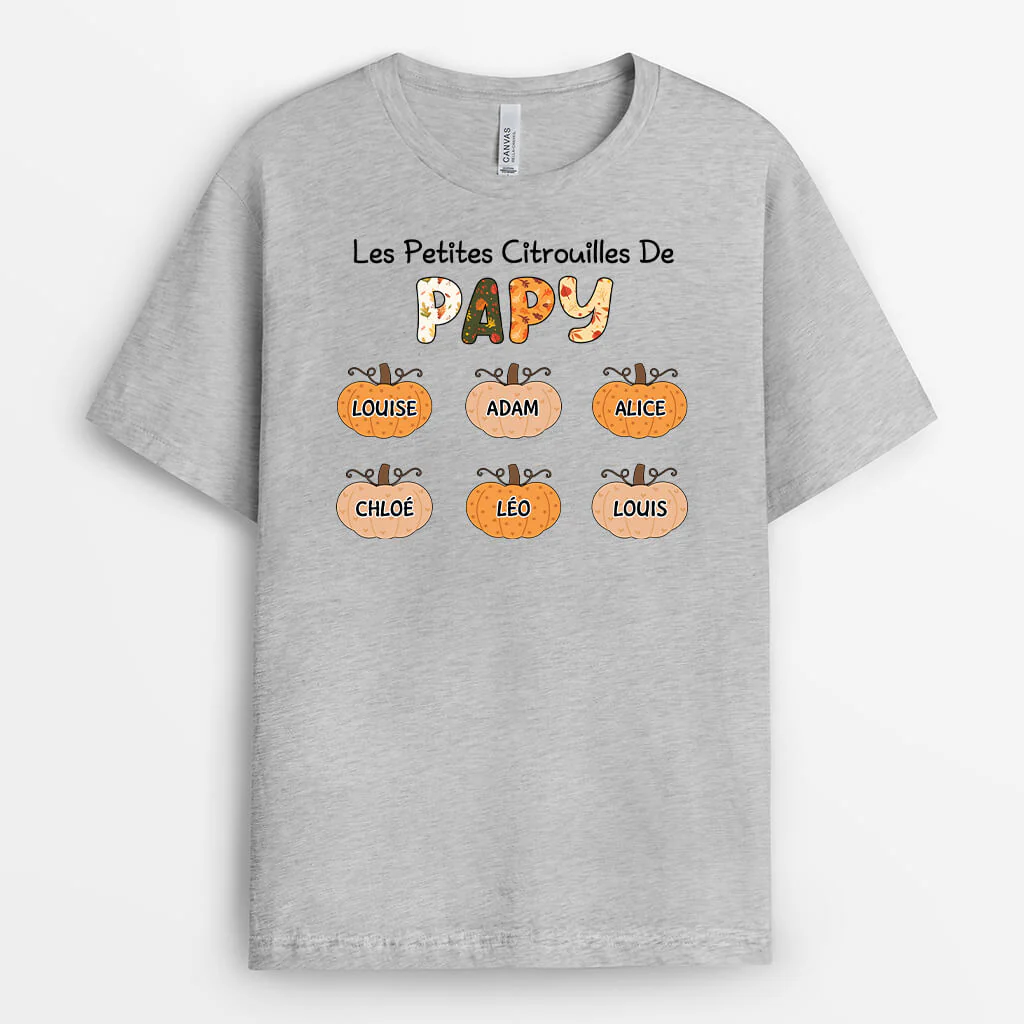 Tee Shirt Personnalisé Papy - Les Petites Citrouilles De Papy