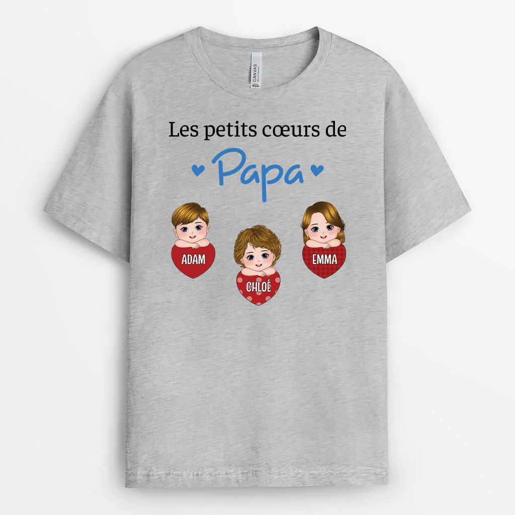 Les Petits Cœurs De Mamie - T-shirt Pour Mamie Personnalisé - Image 2