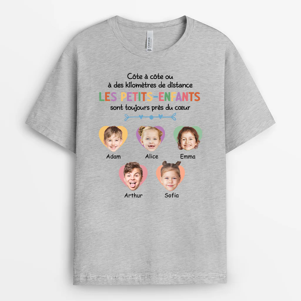 Tee Shirt Famille Personnalisable avec Visages – Toujours Près du Cœur - Image 2