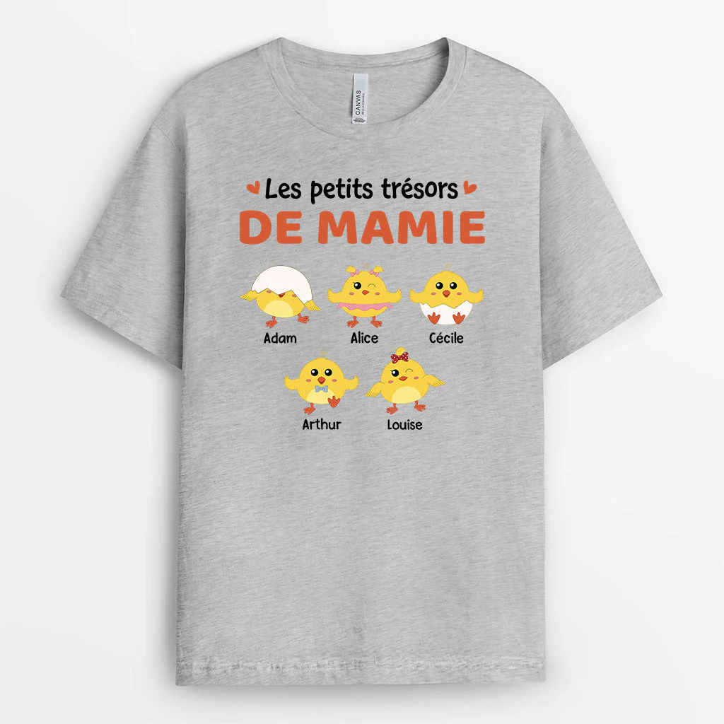 Tee Shirt Personnalisé Mamie - Les Petits Trésors de Mamie