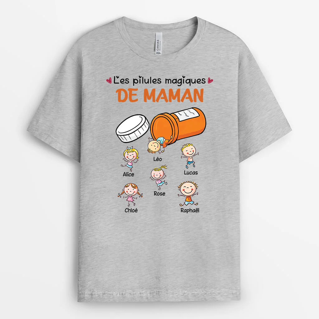 T shirt Personnalisé Papi - Les Pilules Du Bonheur De Papy - Image 2
