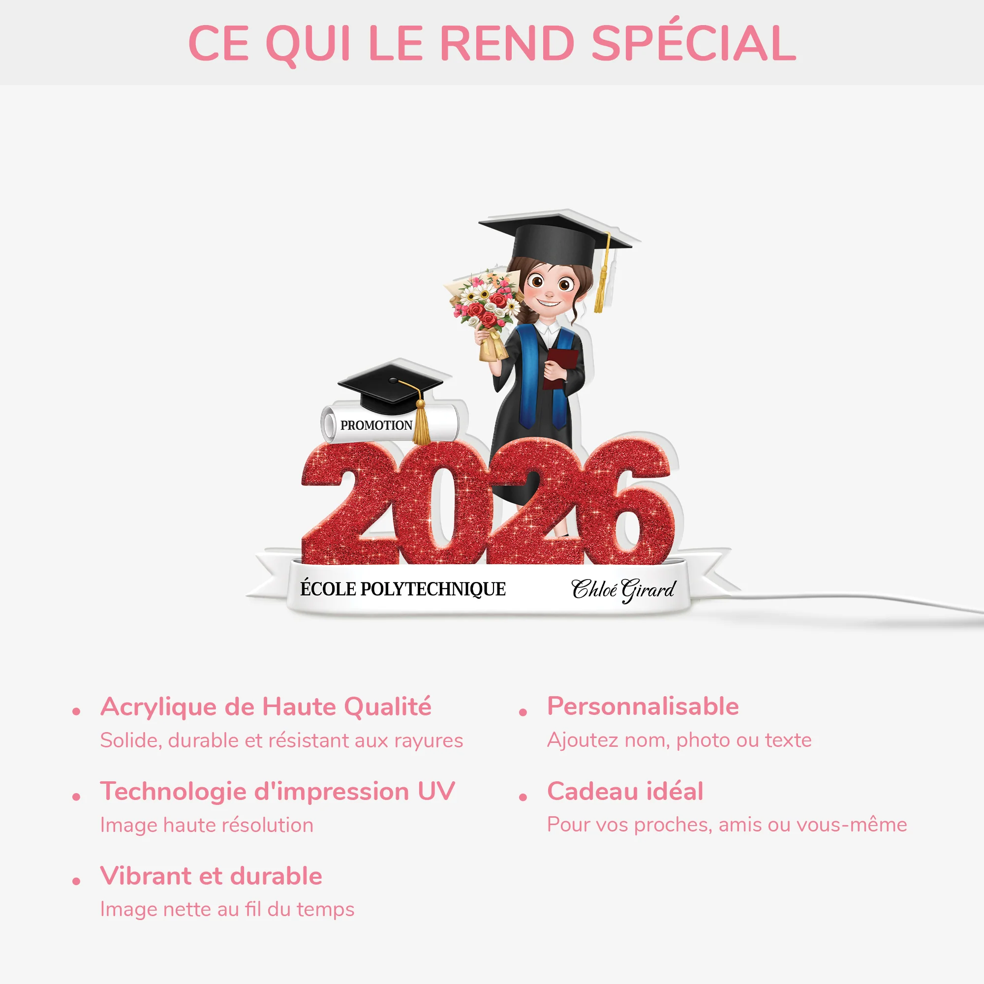 Lightbox Personnalisable - Cadeau Remise De Diplôme Femme Homme - Image 4