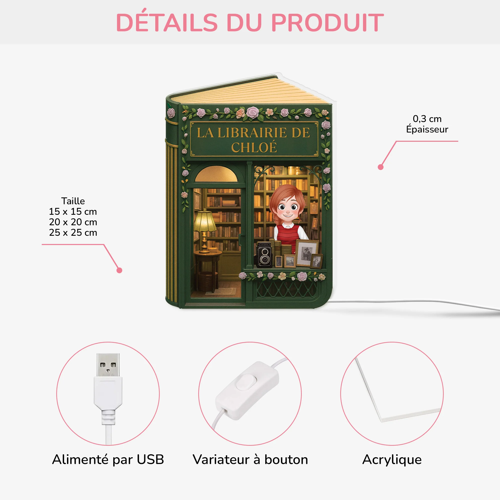 Lightbox Personnalisable - Librairie Pour Amoureux Des Livres - Image 3