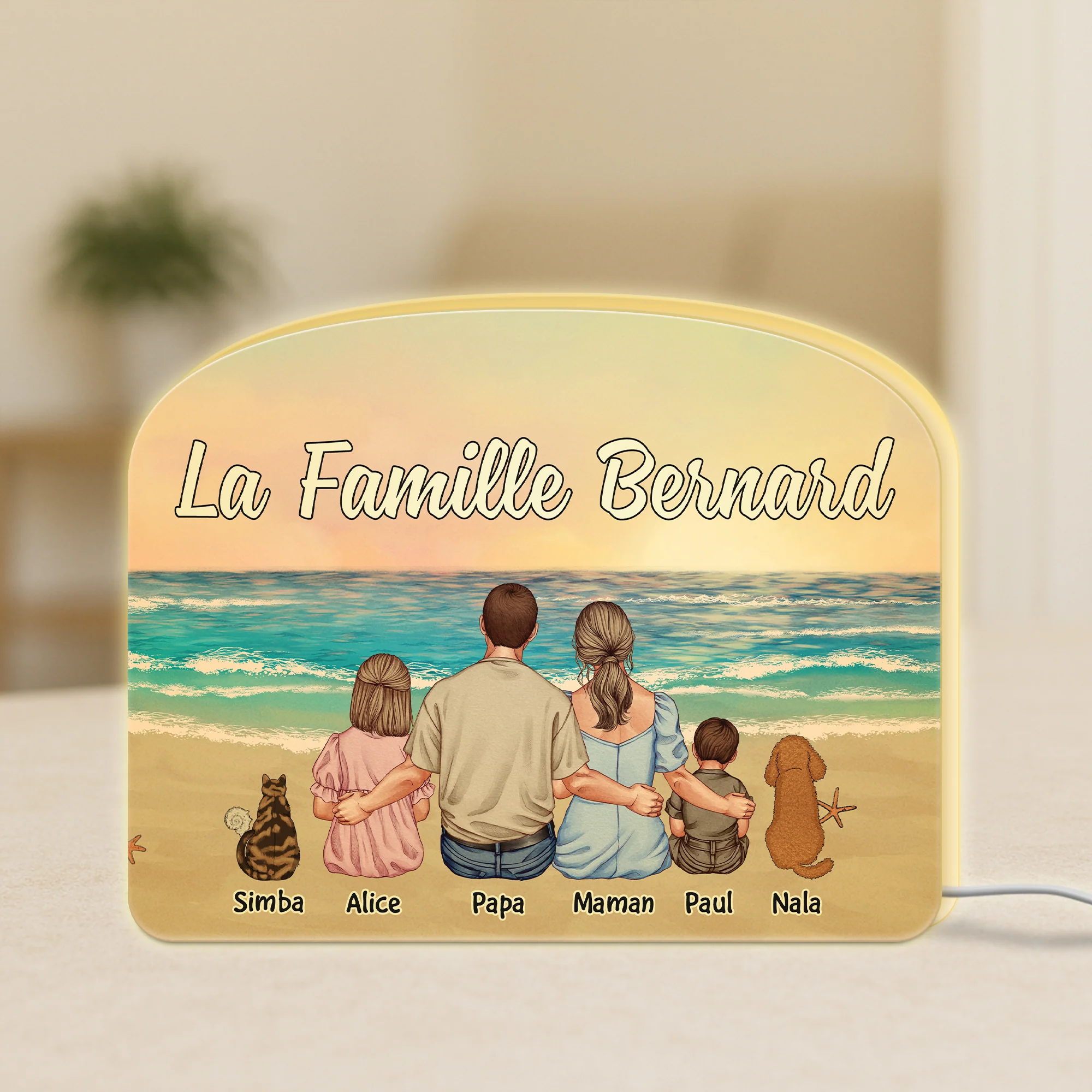 Lightbox Personnalisable Pour Parents - Famille Ensemble