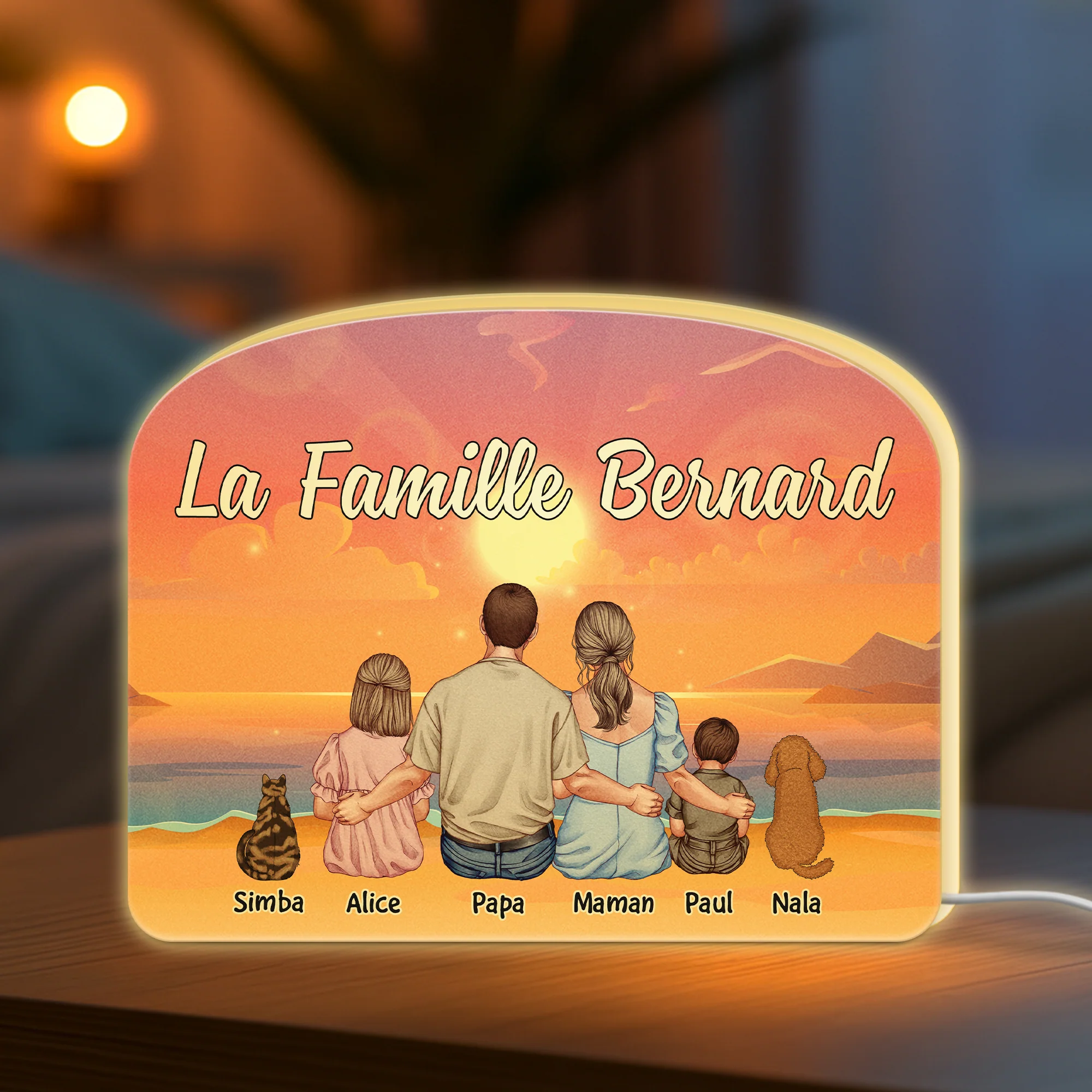 Lightbox Personnalisable Pour Parents - Famille Ensemble - Image 2