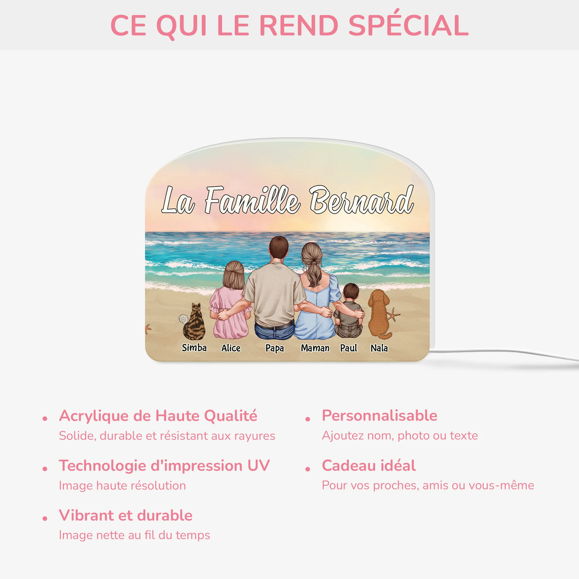 Lightbox Personnalisable Pour Parents - Famille Ensemble - Image 4