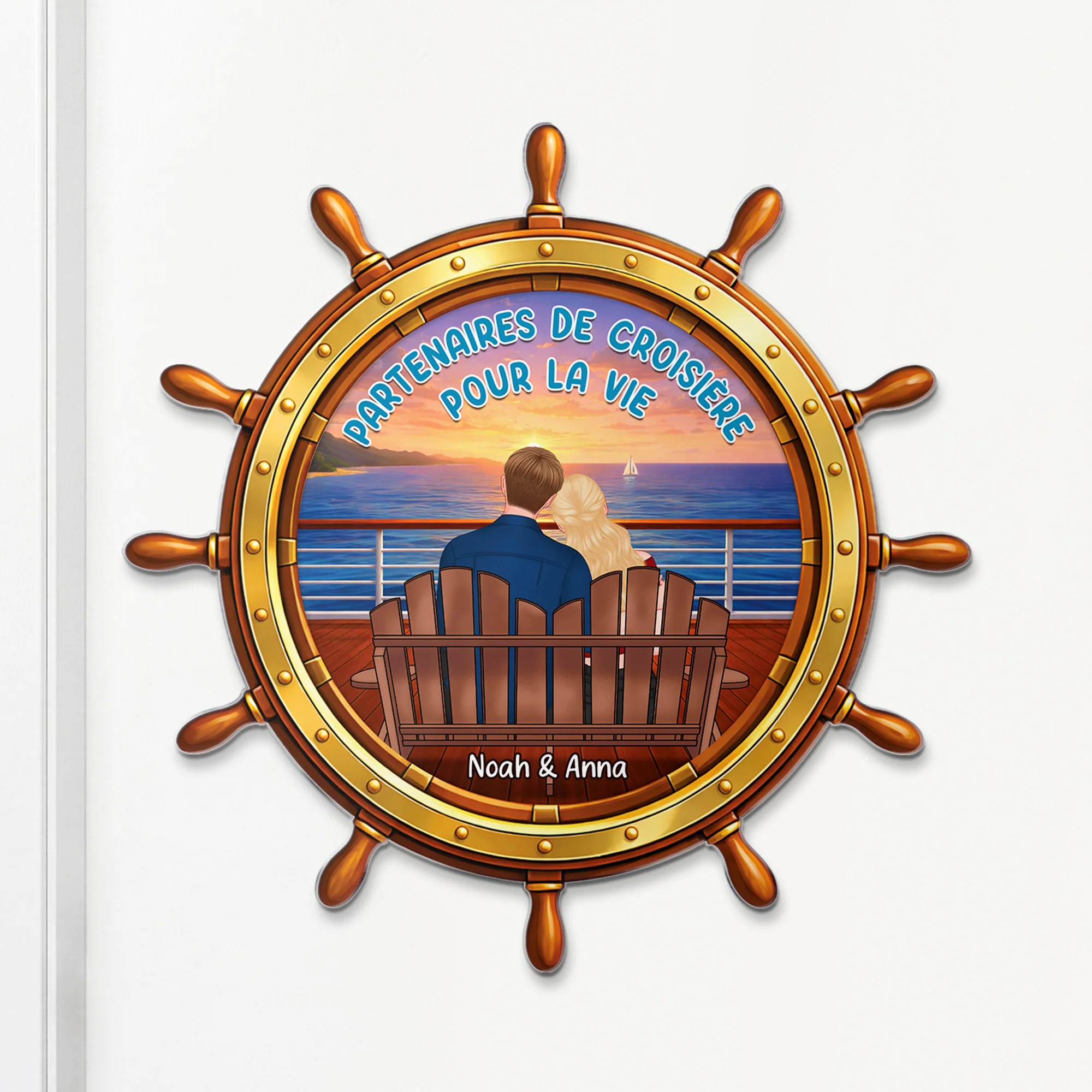 Magnet Acrylique Personnalisé Pour Couple - Partenaires De Croisière À Vie