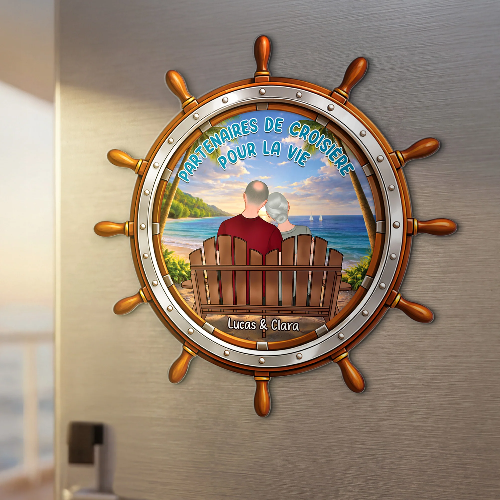Magnet Acrylique Personnalisé Pour Couple - Partenaires De Croisière À Vie - Image 2