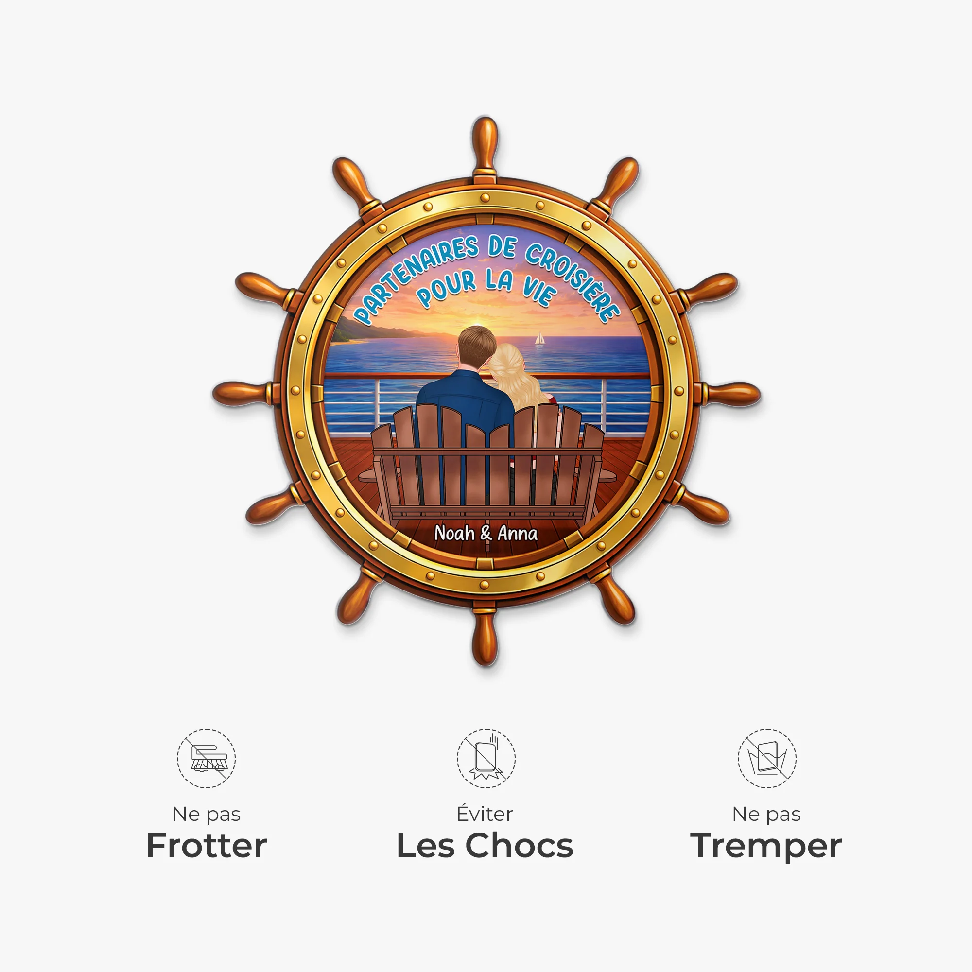 Magnet Acrylique Personnalisé Pour Couple - Partenaires De Croisière À Vie - Image 5