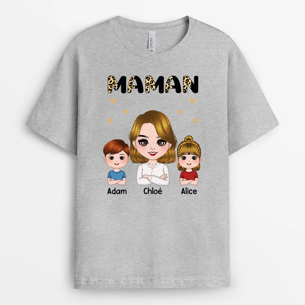 T Shirt Personnalisé Fete Des Grand Mere - Mamie Léopard - Image 2