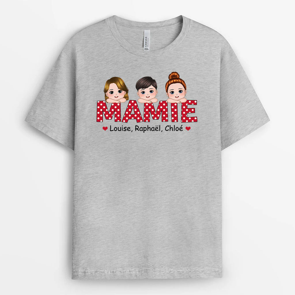 Tee Shirt Mamie Personnalisé - Mamie | Mot Rouge