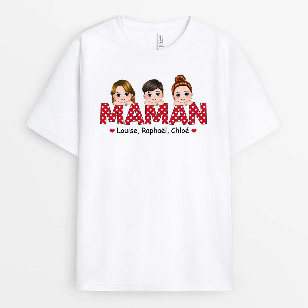 Tee Shirt Mamie Personnalisé - Mamie | Mot Rouge - Image 2