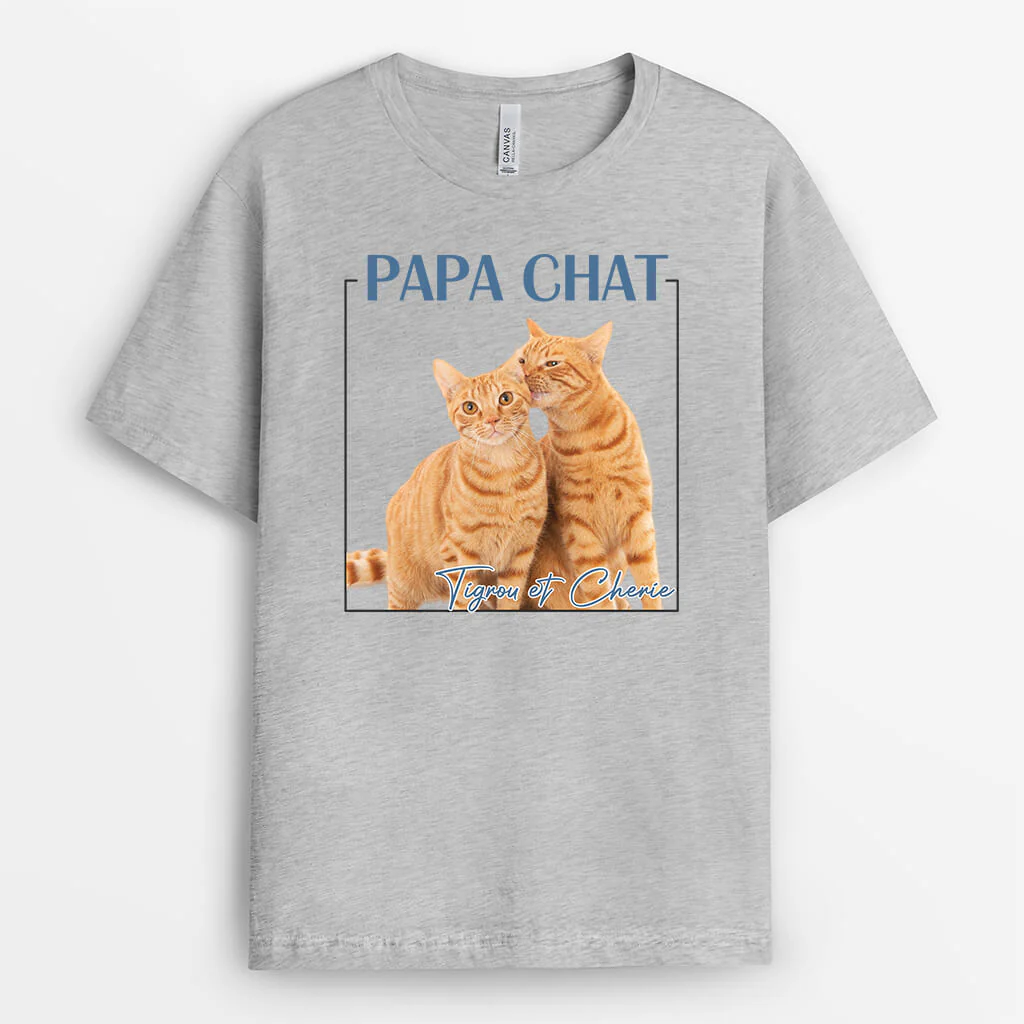 Maman Chat Avec Photo De Chat - T-shirt Original Pour Amoureux Des Chats - Image 2