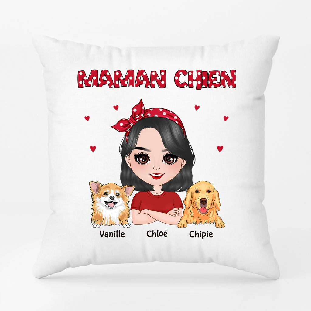 Coussin Personnalisé Maman - Maman Chien