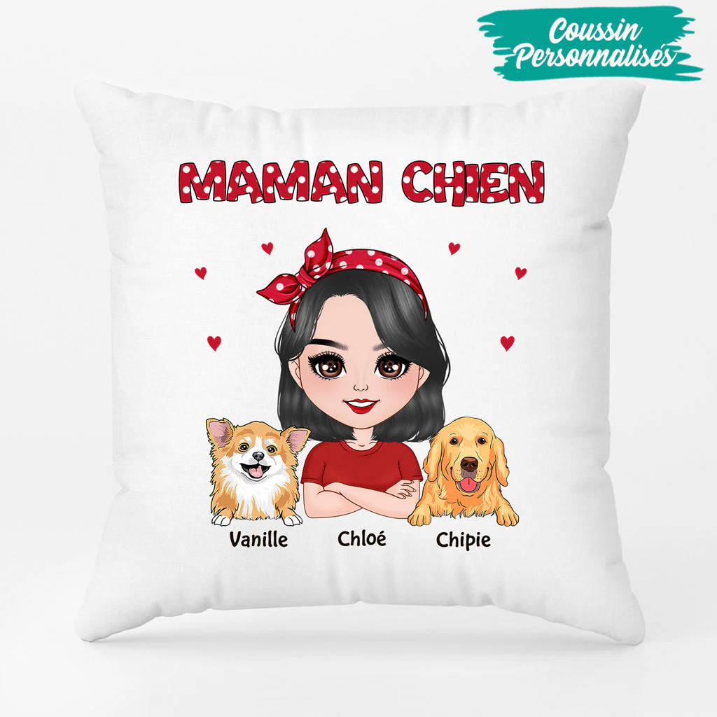 Coussin Personnalisé Maman - Maman Chien - Image 2