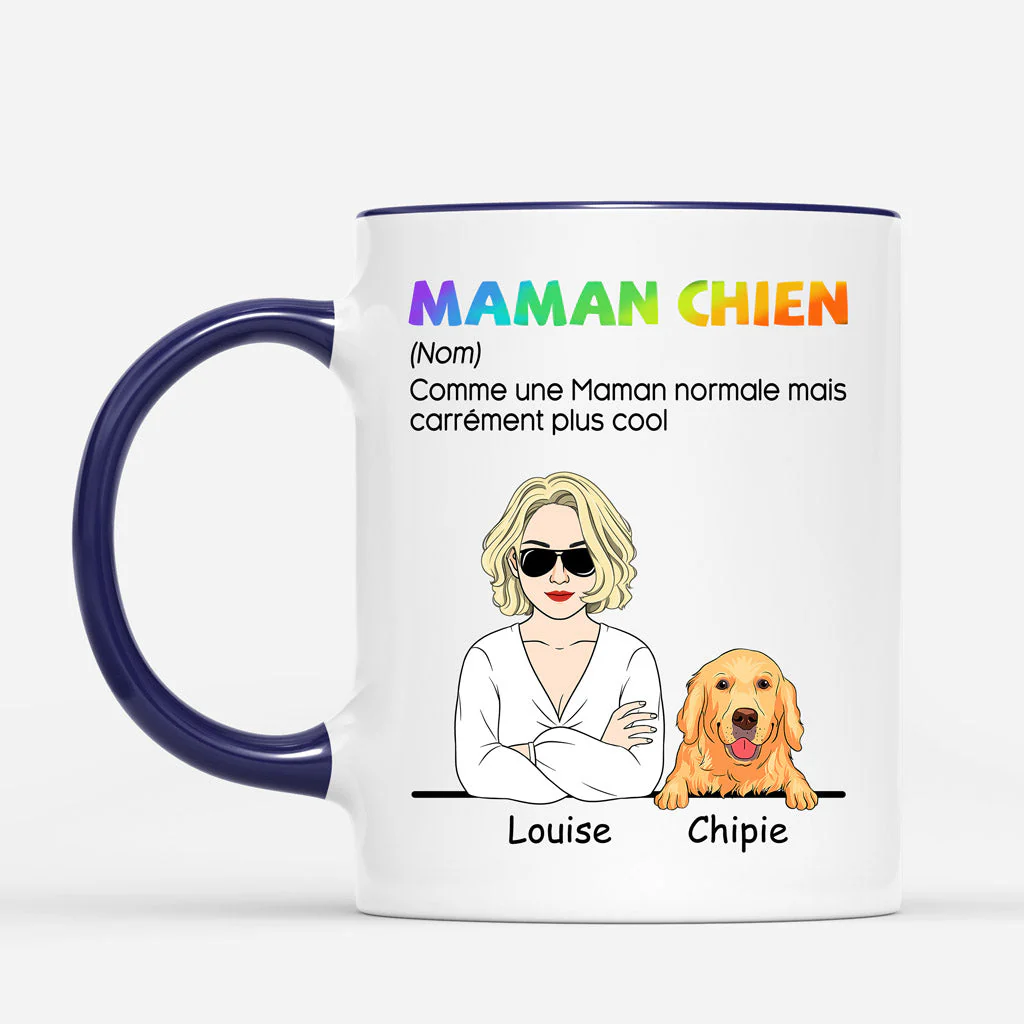 Mug Personnalisé Maman - Maman Chien Cool - Image 2