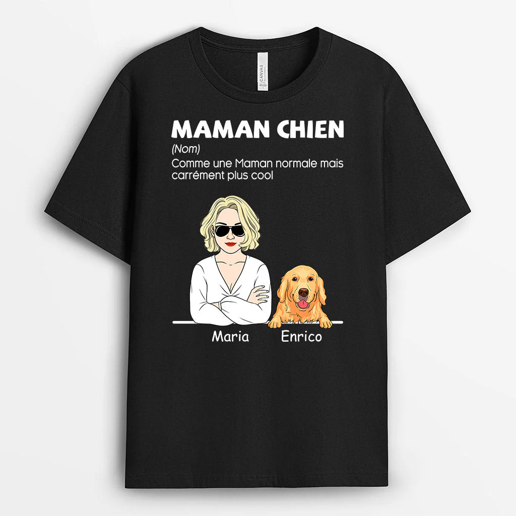 T-shirt Personnalisé Avec Chien - Maman Chien