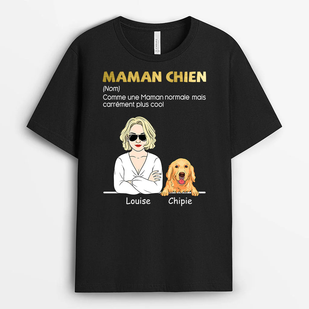 T-shirt Personnalisé Avec Chien - Maman Chien - Image 3