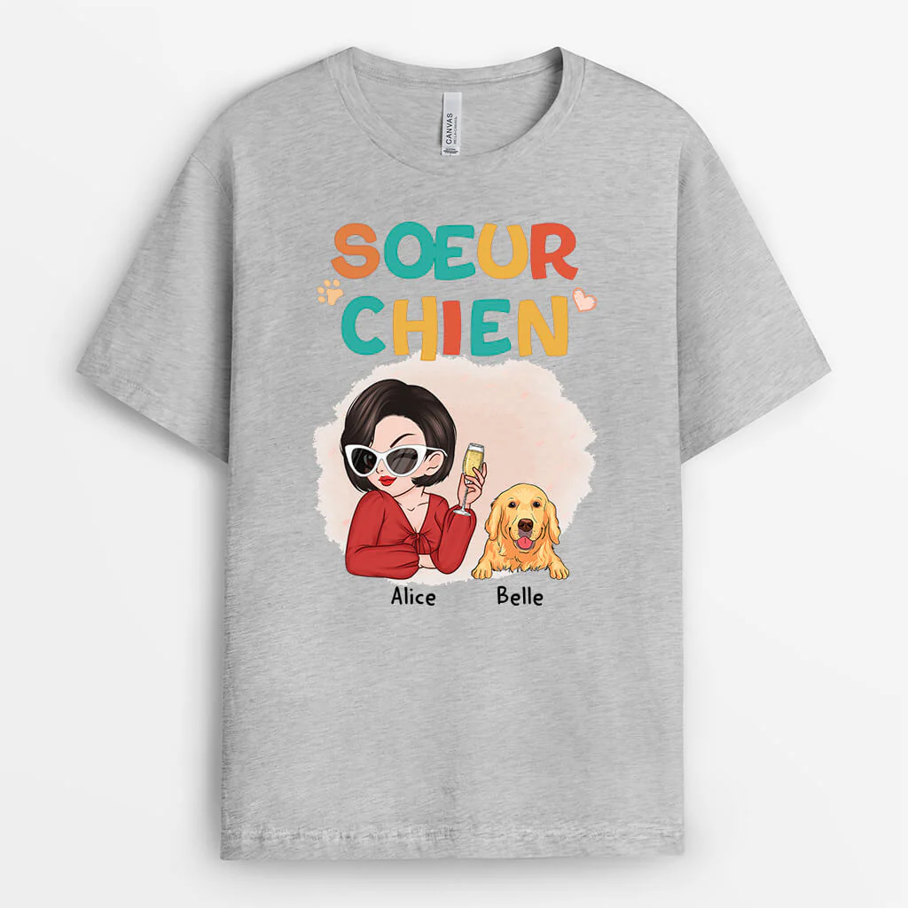 T-shirt Personnalisé Pour Amoureux Des Chiens - Maman Chien Stylée - Image 2