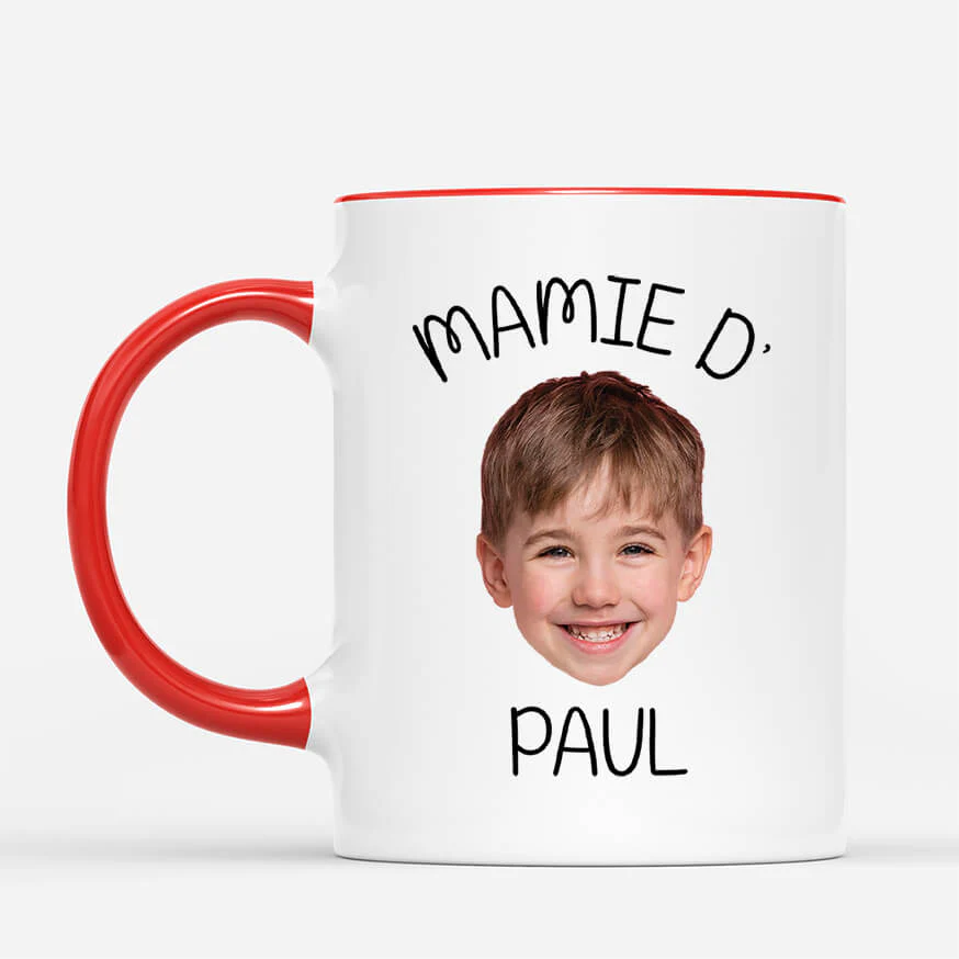 Mug Personnalisé Maman - Maman De L'enfant Avec Visage - Image 2