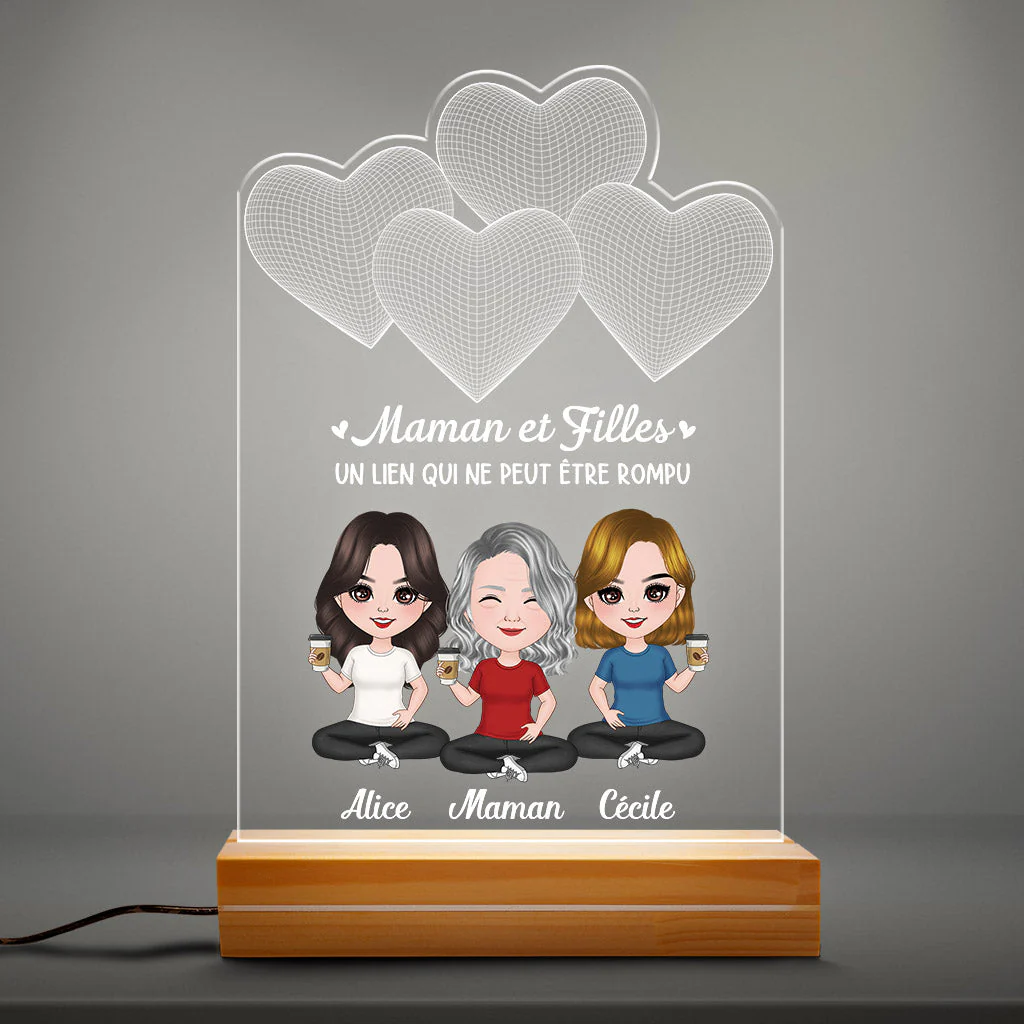 Veilleuse Personnalisée - Maman Et Fille - Image 3
