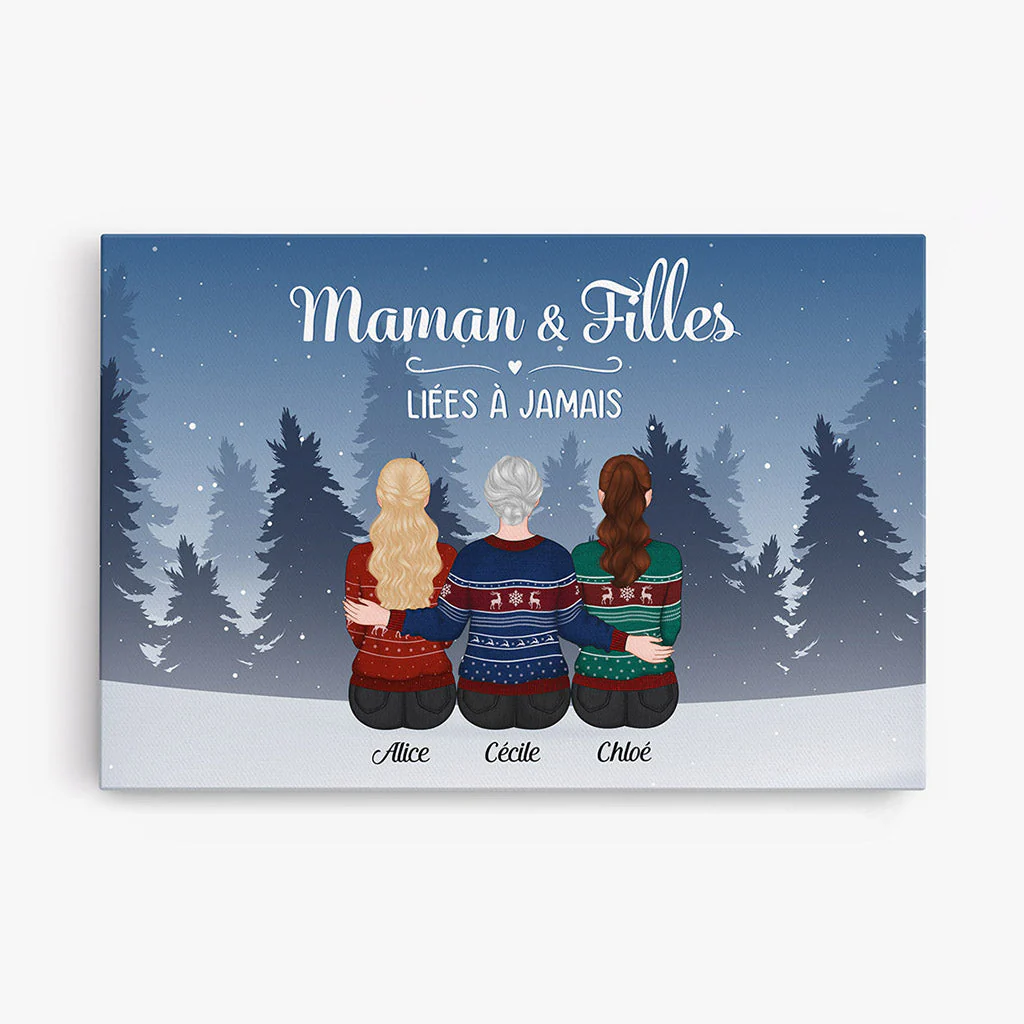 Toile Personnalisée Maman - Maman & Filles