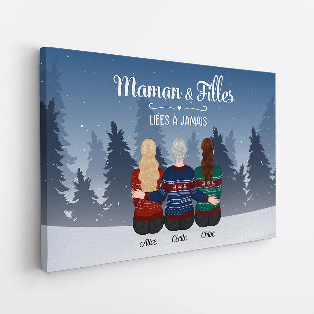 Toile Personnalisée Maman - Maman & Filles - Image 2