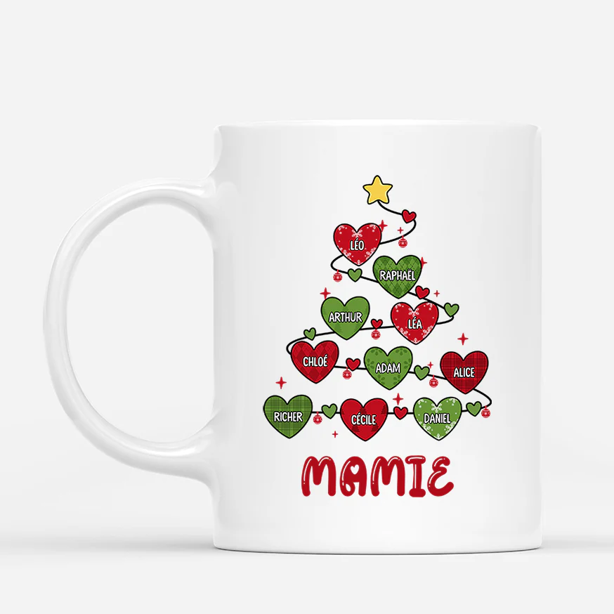 Tasse de Noël personnalisée – Maman Mamie