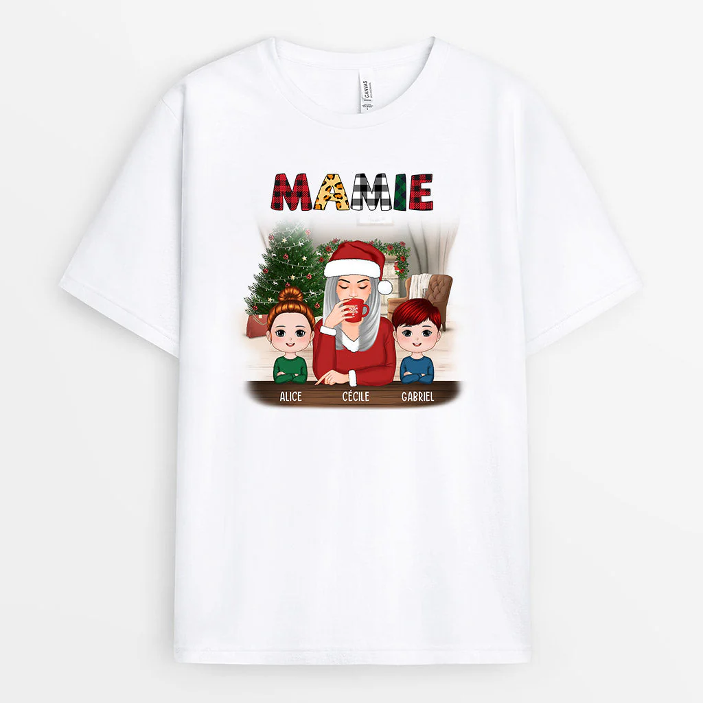 T Shirt Mamie Personnalisé - Mamie | Cadeau Noël