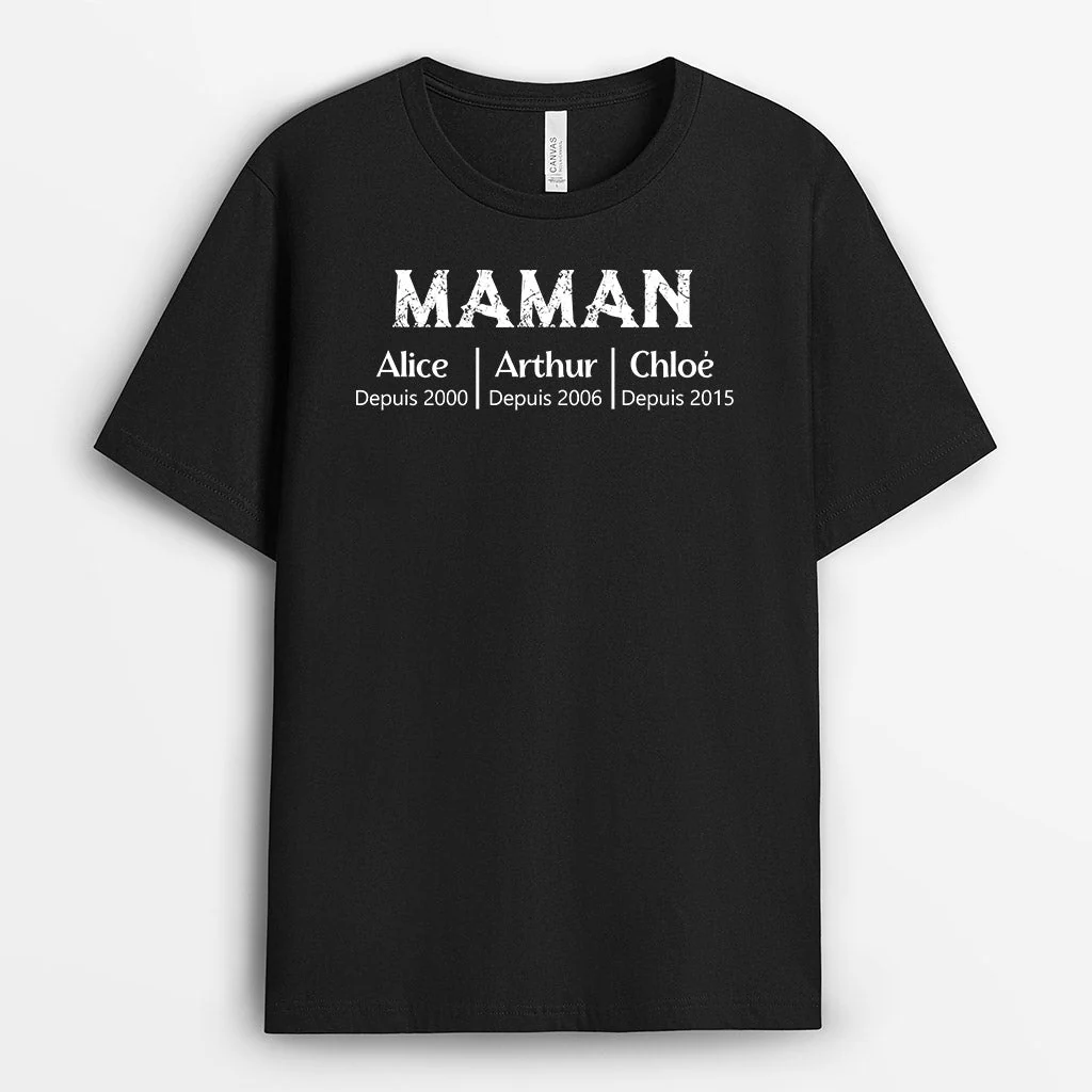 Tee Shirt Mamie Personnalisé - Mamie | Avec Mot Stylé Blanc - Image 2