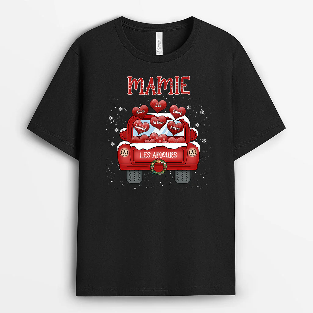 Idée Cadeau De Noël Personnalisé – T-Shirt Maman Mamie Noël