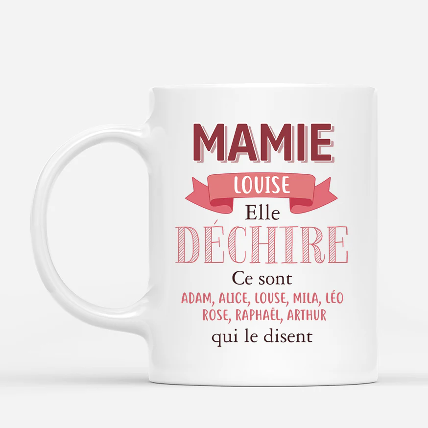Mug Personnalisé Mamie | Maman Qui Déchire
